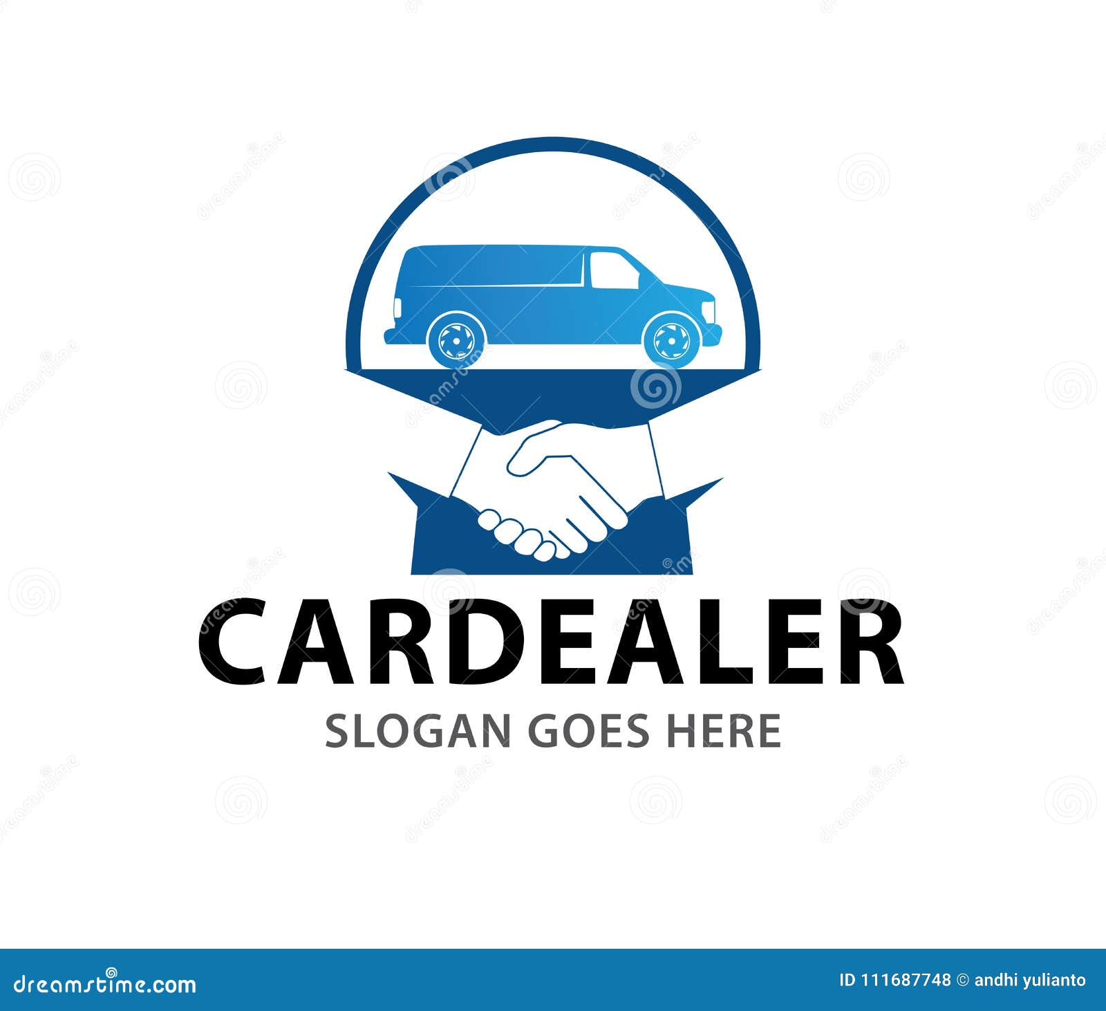 Car Rental Dealer Service Vector Logo Design Stock Illustration