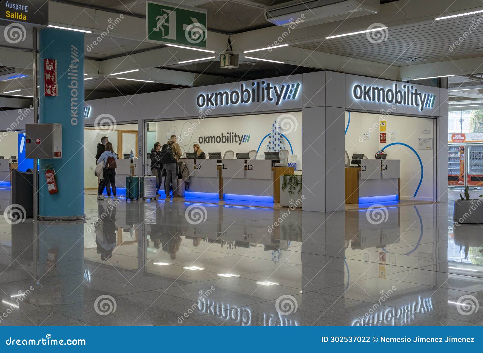 Car Rental Stand of the Company Okmobility Editorial Photography