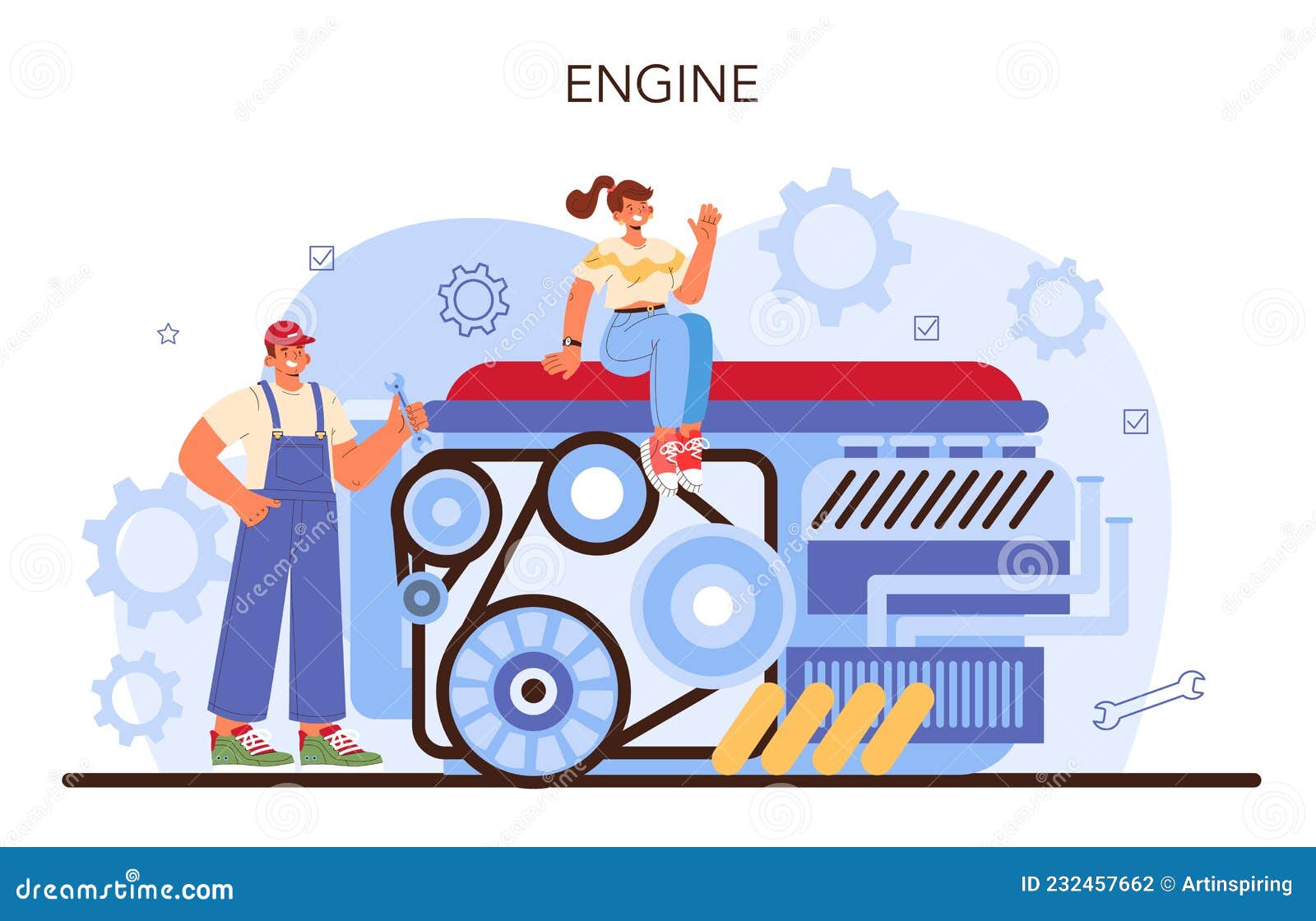 Automobile Car Engine Infographic Diagram Mechanics Dynamics Automobile Car Engine Infographic Diagram Mechanics Dynamics
