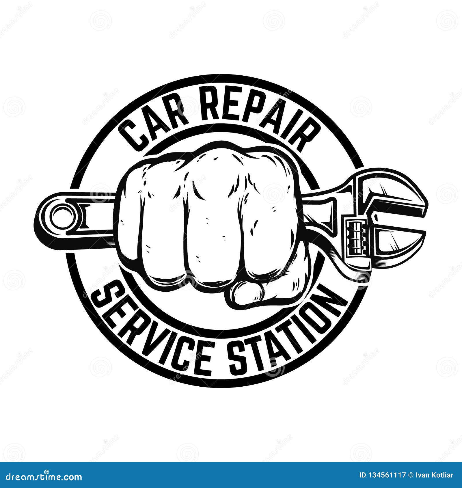 Hand Draw Auto Repair Logo PNG Images