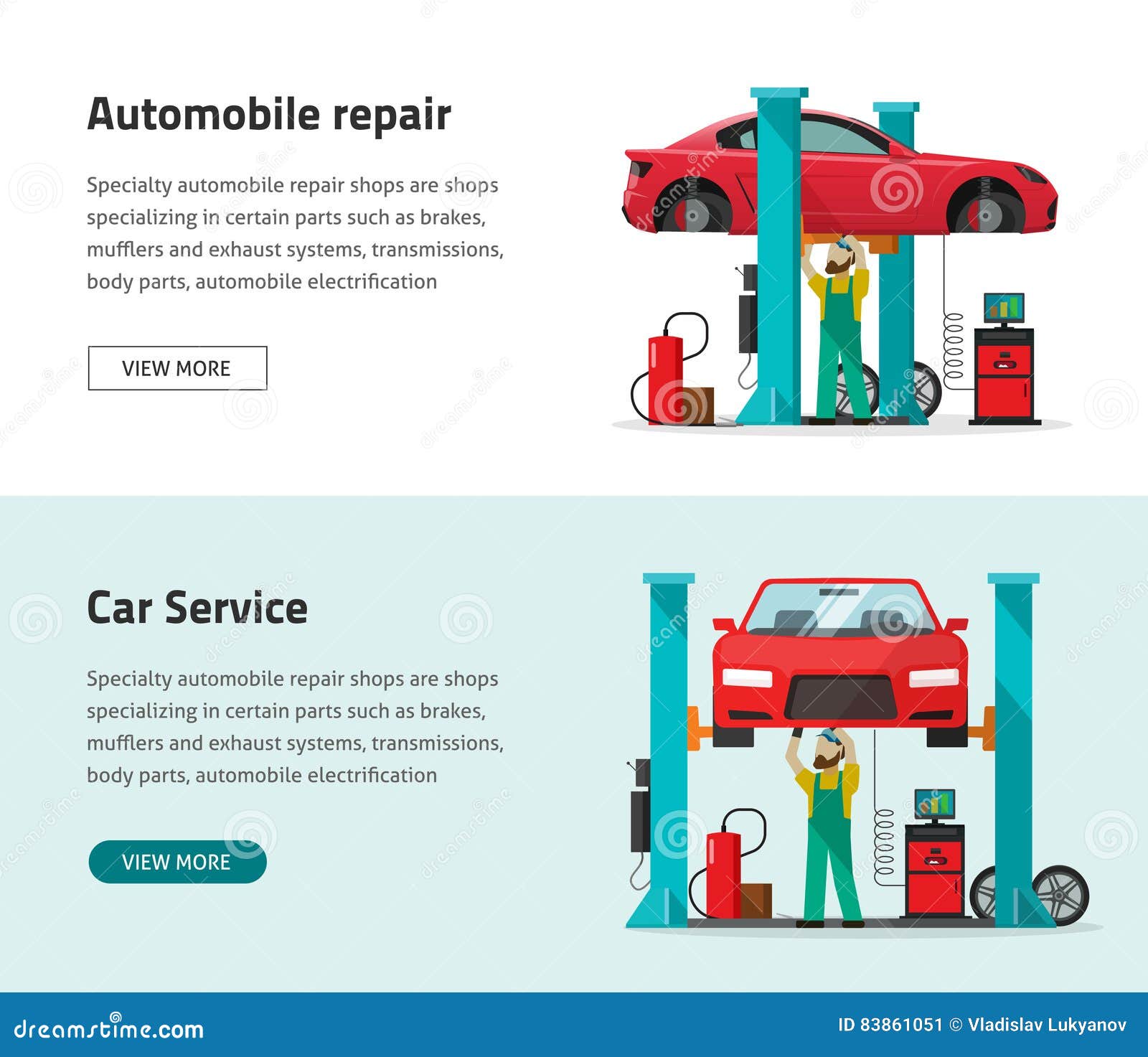 Car Repair Banner Stock Illustrations 5 729 Car Repair Banner Stock Illustrations Vectors Clipart Dreamstime