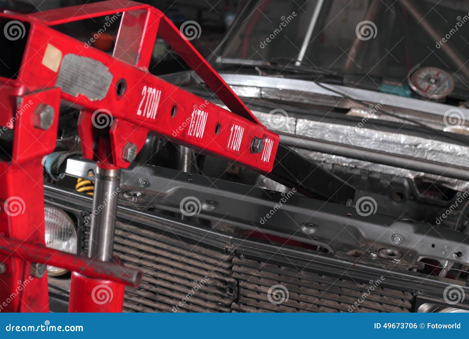 Car Repairs. Hydraulic Elevator Stock Photo Image of mobile, vehicle