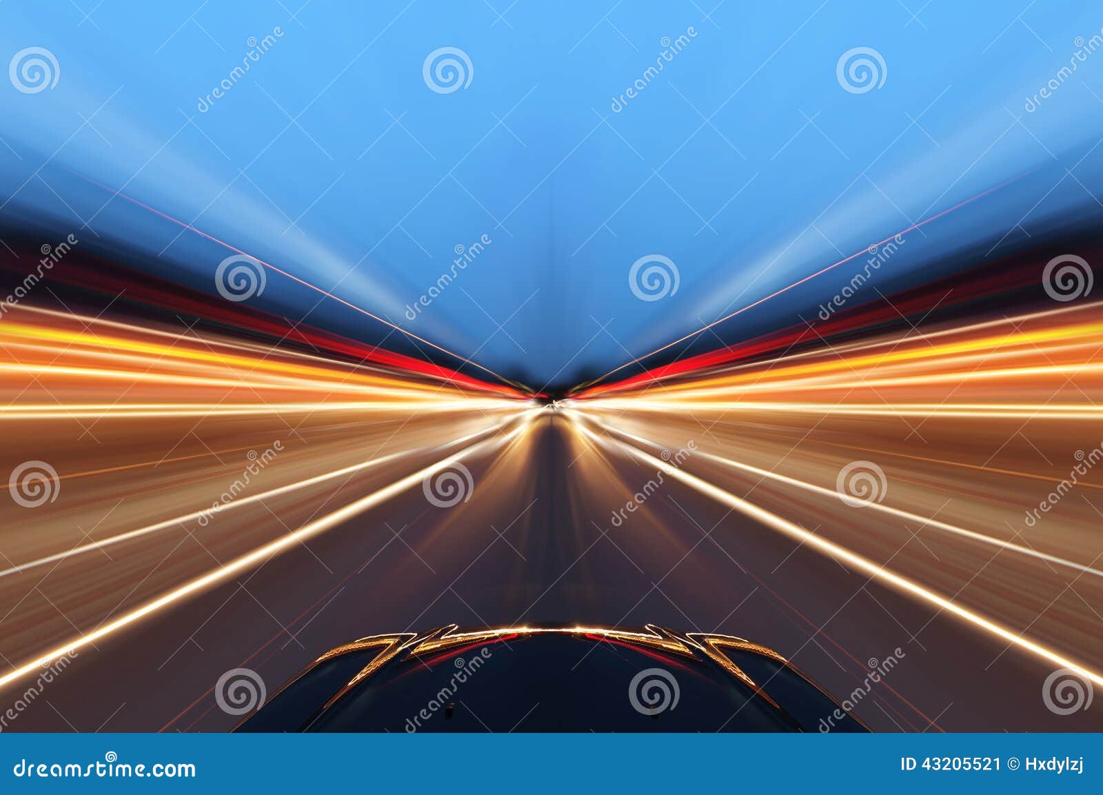 Car on Road with Motion Blur Background. Stock Image Image of blue