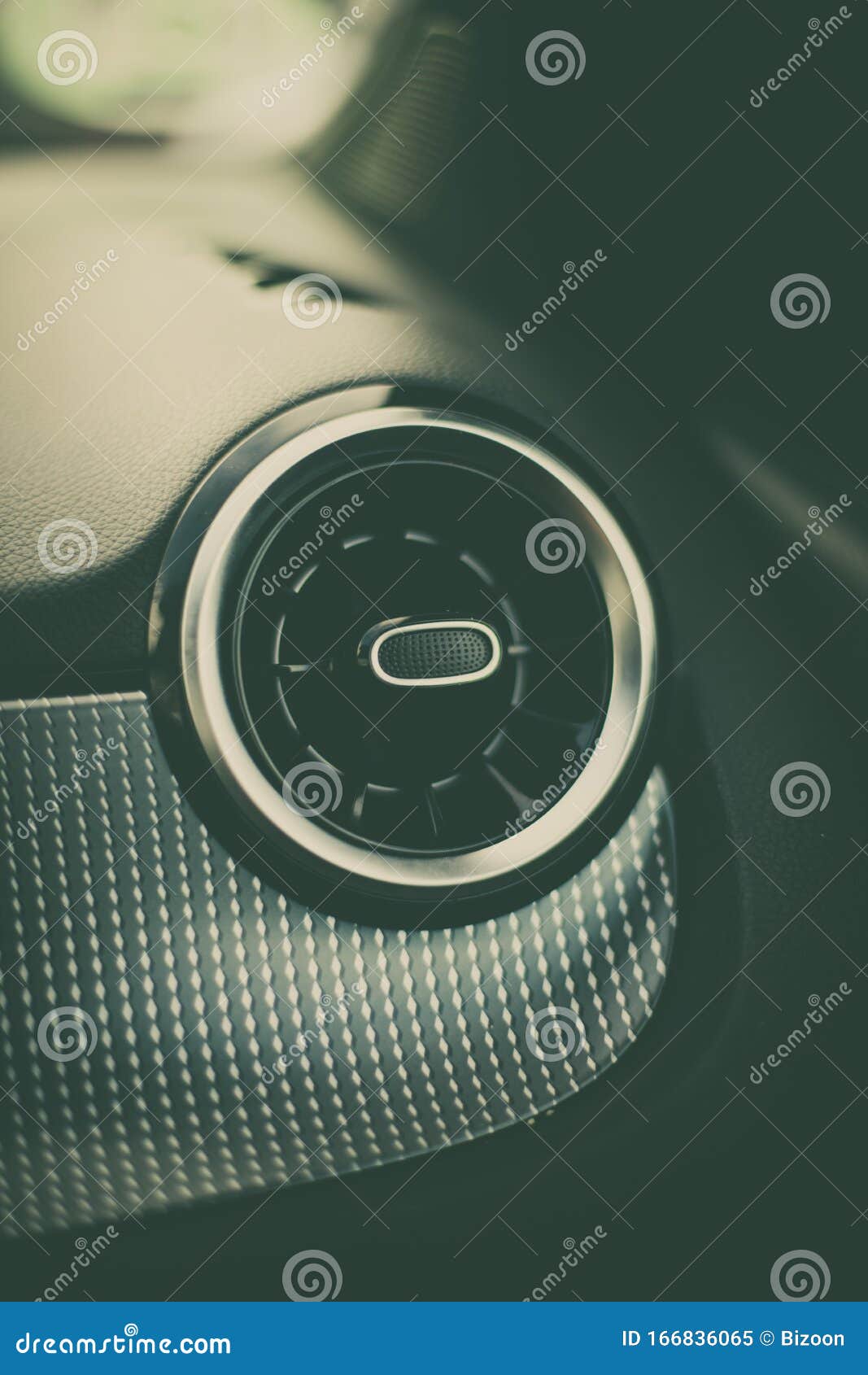 Car round air vent stock image. Image of cold, closeup 166836065