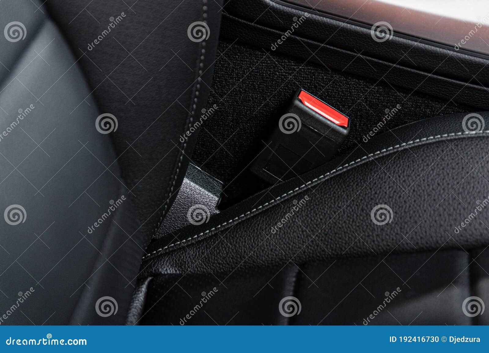 Car Safety Seat Belt Lock. Modern Car Stock Photo Image of safe