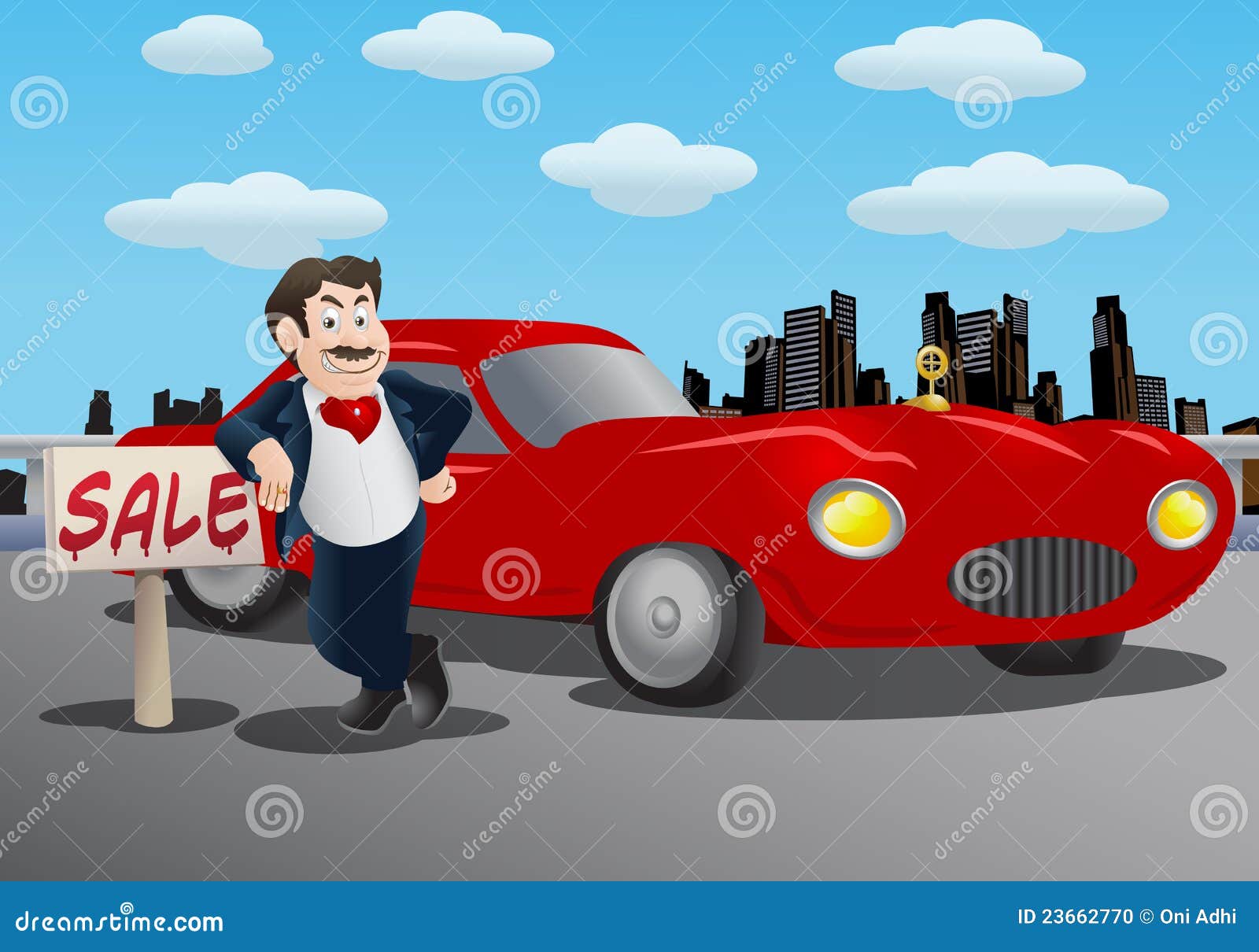 Car Sales man stock illustration. Illustration of figures 23662770