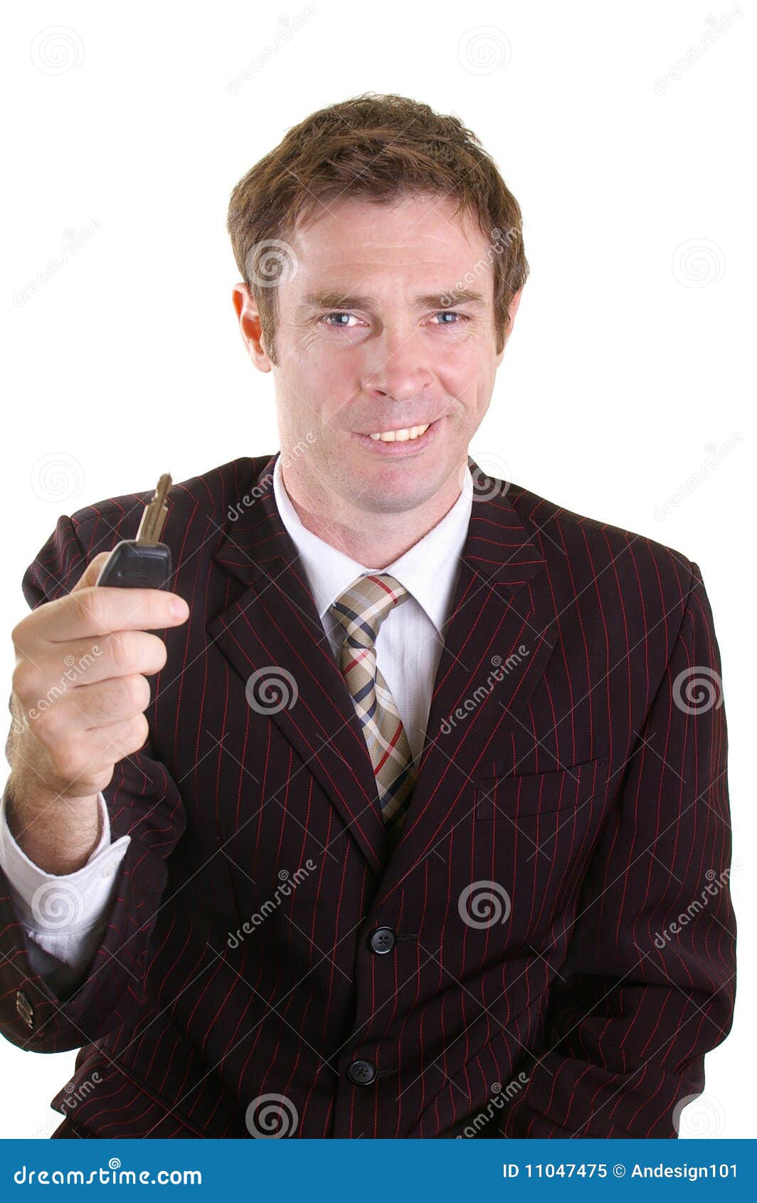 Dodgy Salesman With Business Card Stock Image 25900237