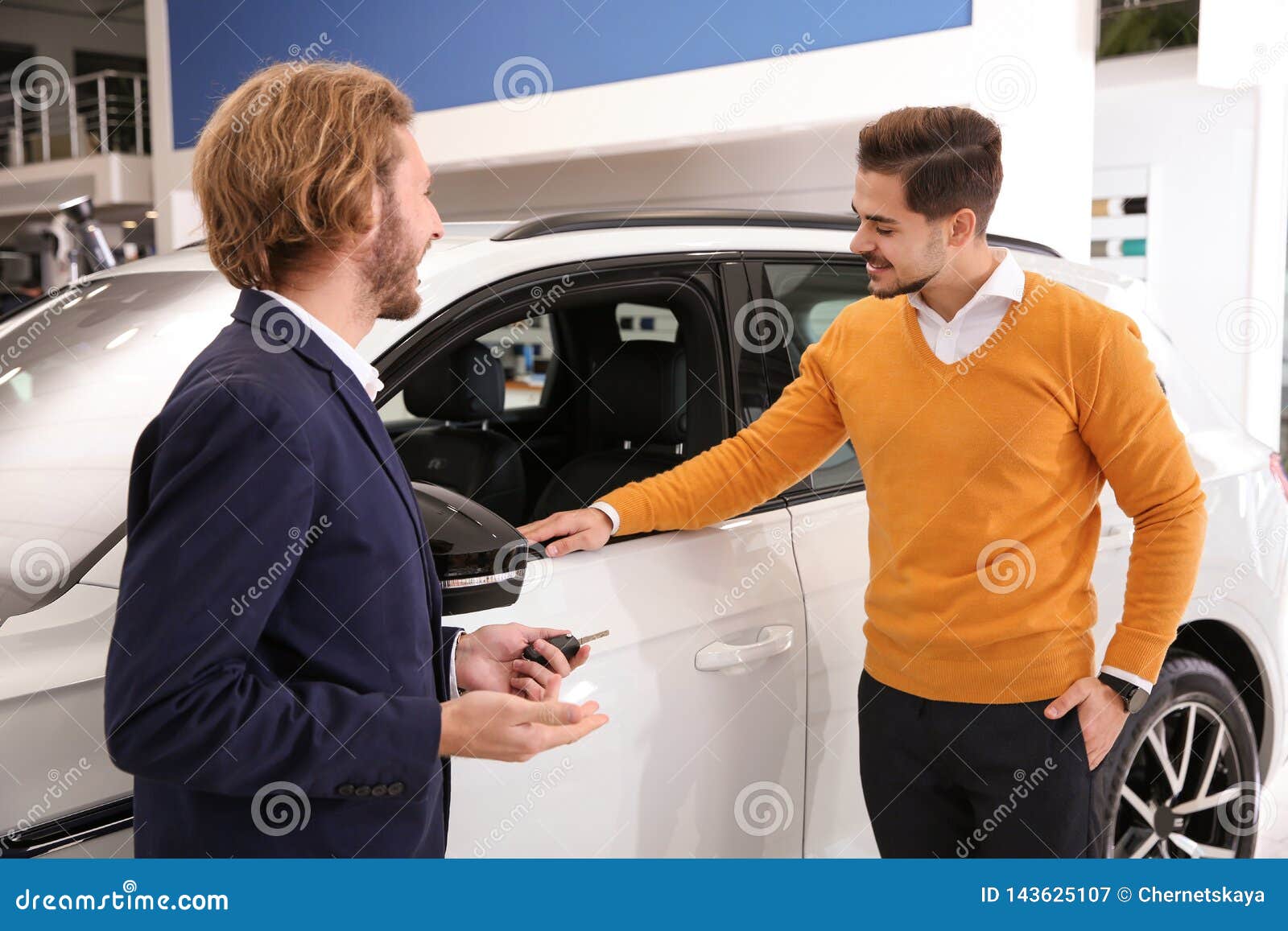 Car Salesman Working with Customer Stock Image Image of salesperson