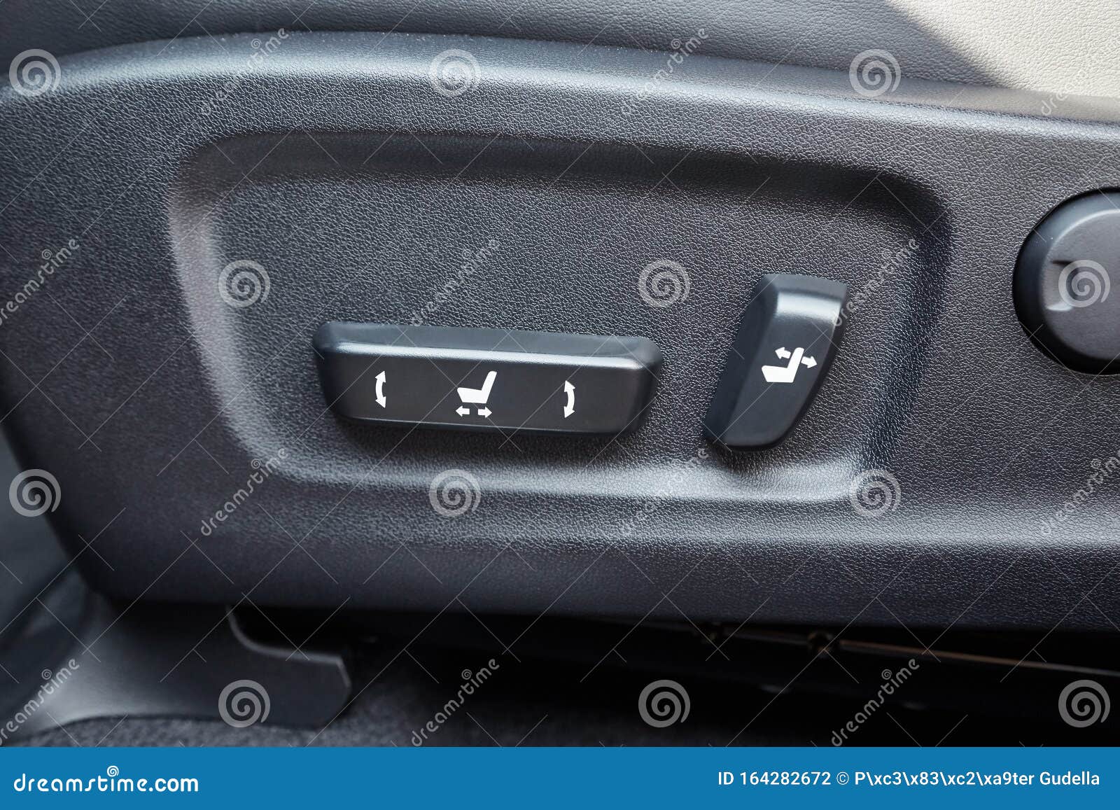 Car seat adjustment knobs stock photo. Image of adjust 164282672