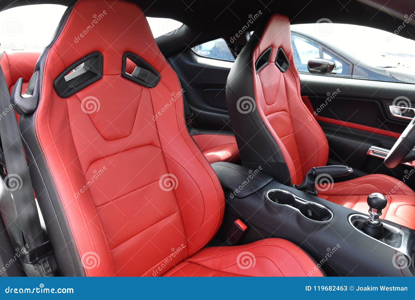 Car Seats Of A Ford Mustang 2018 Stock Image Image Of