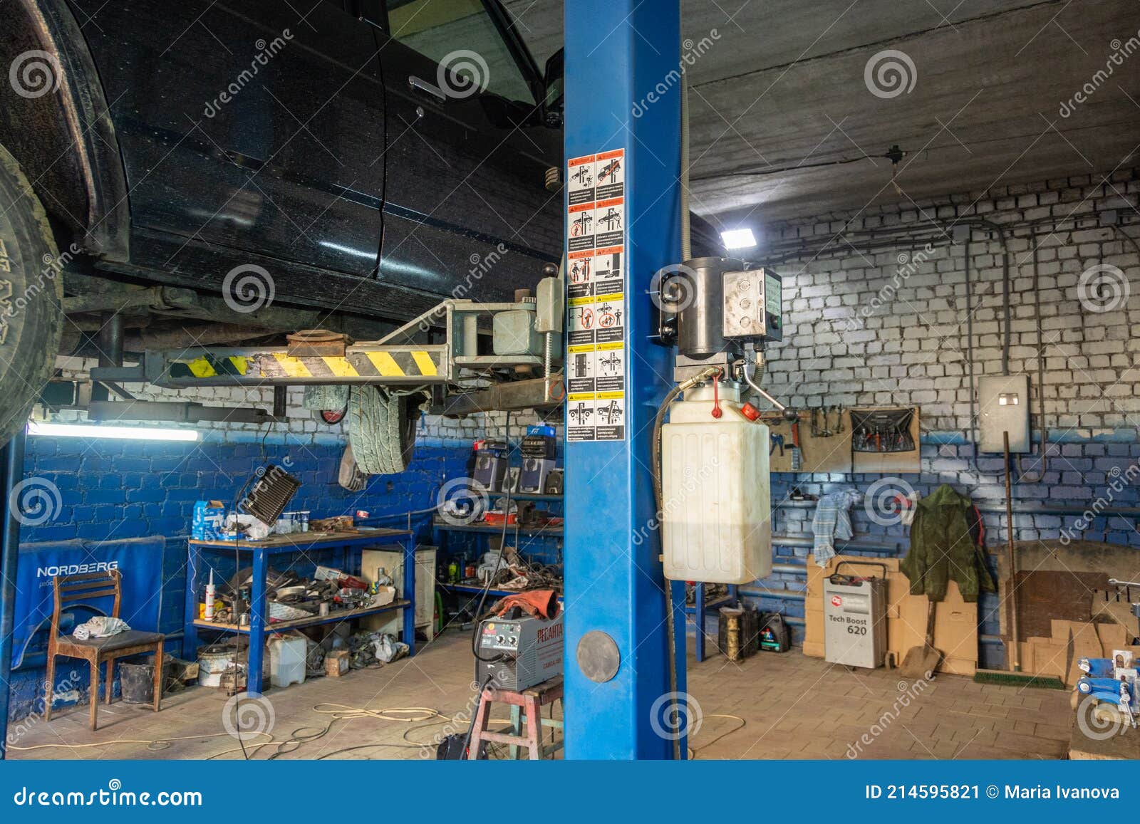 Car Service. Interior of the Car Repair Shop. Editorial Photo Image