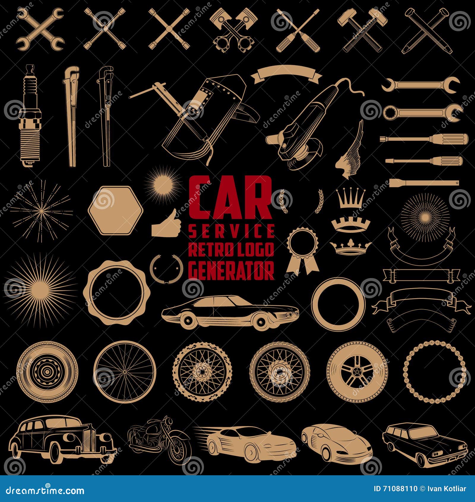 Car Logo Generator. Stock - Illustration of motor, emblem: