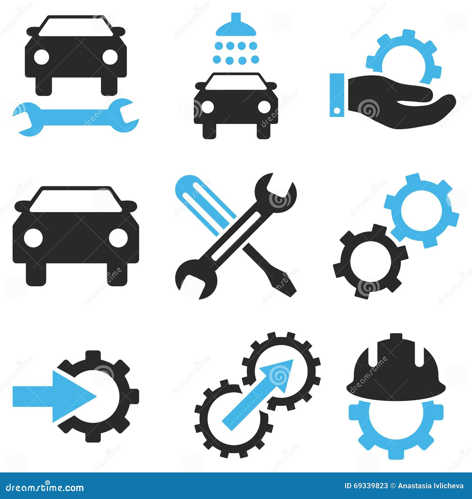 car service vector icons car service vector icons