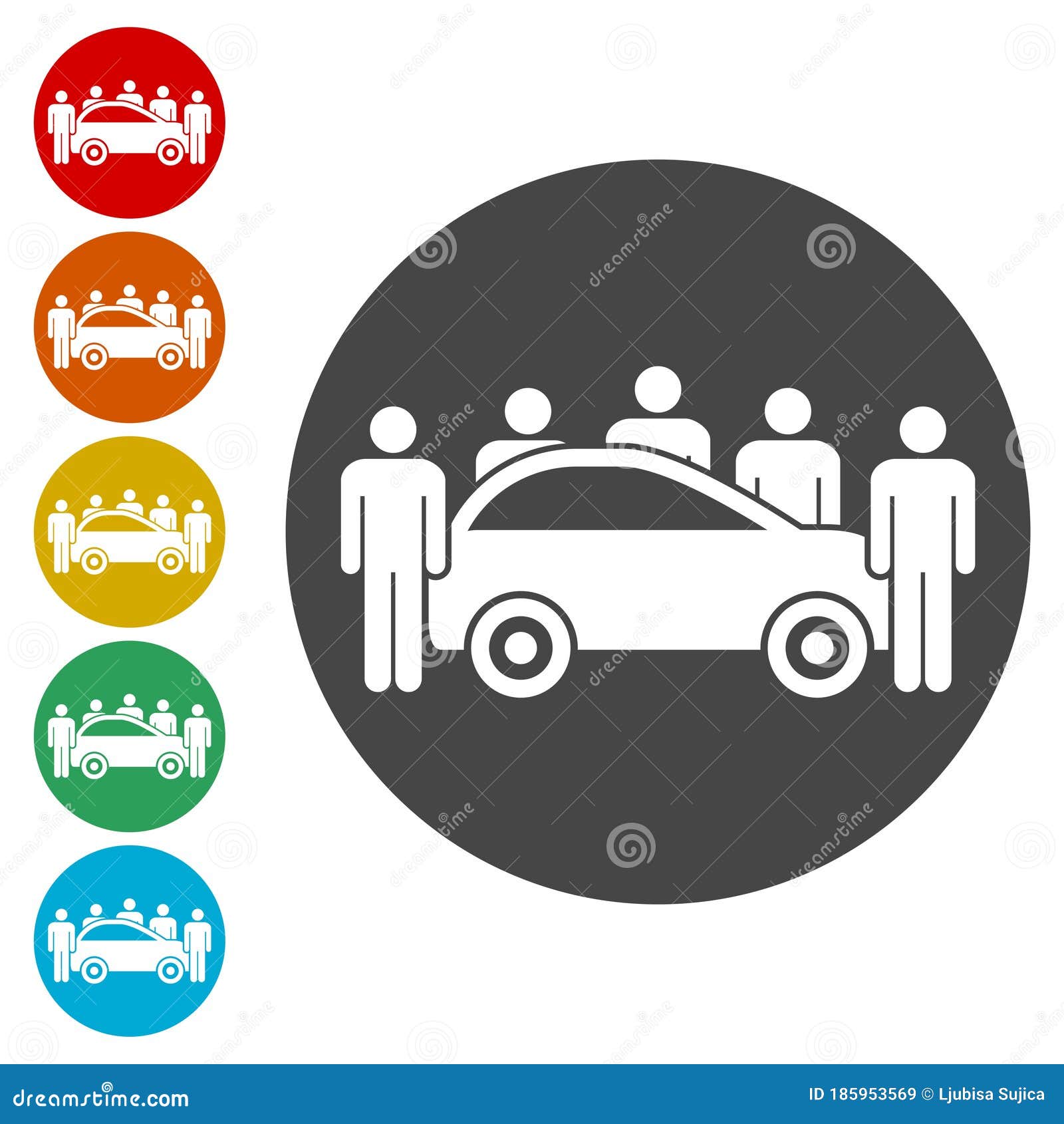 Car Sharing Icon, Car Sharing Symbol Stock Vector - Illustration of ...