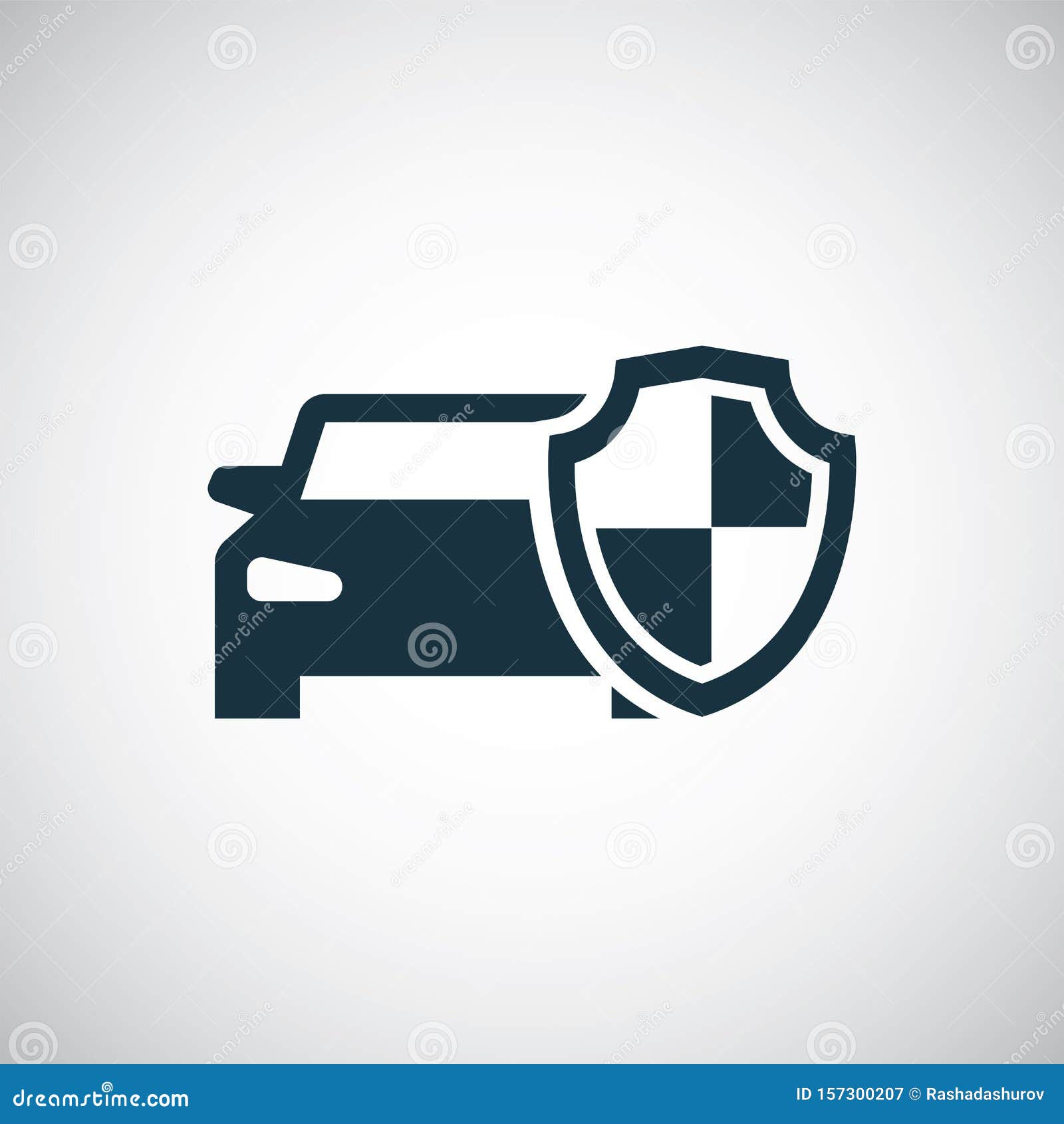 Car shield icon stock vector. Illustration of secure 157300207
