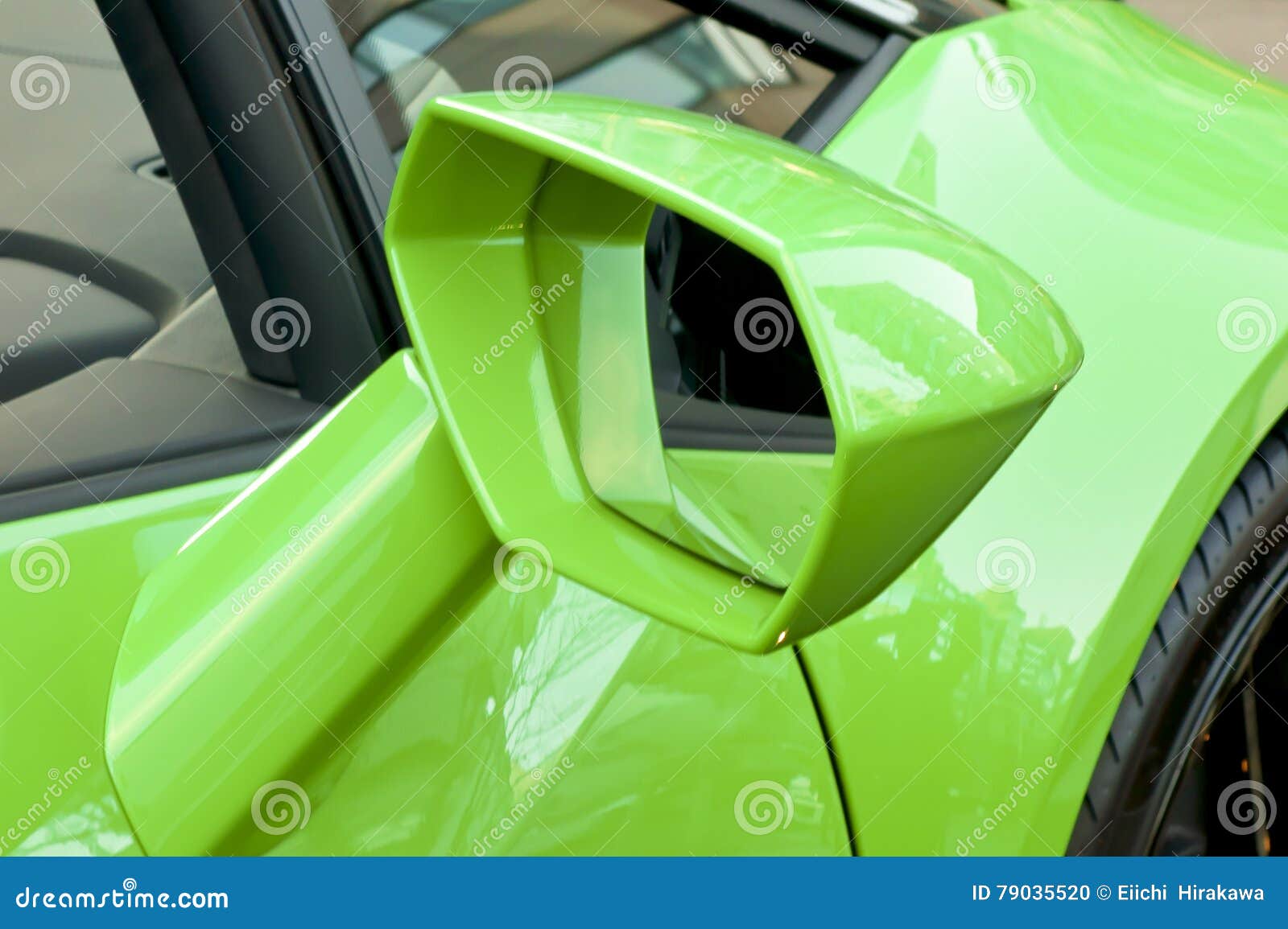 Car side mirror stock photo. Image of yellow, wheel, design 79035520
