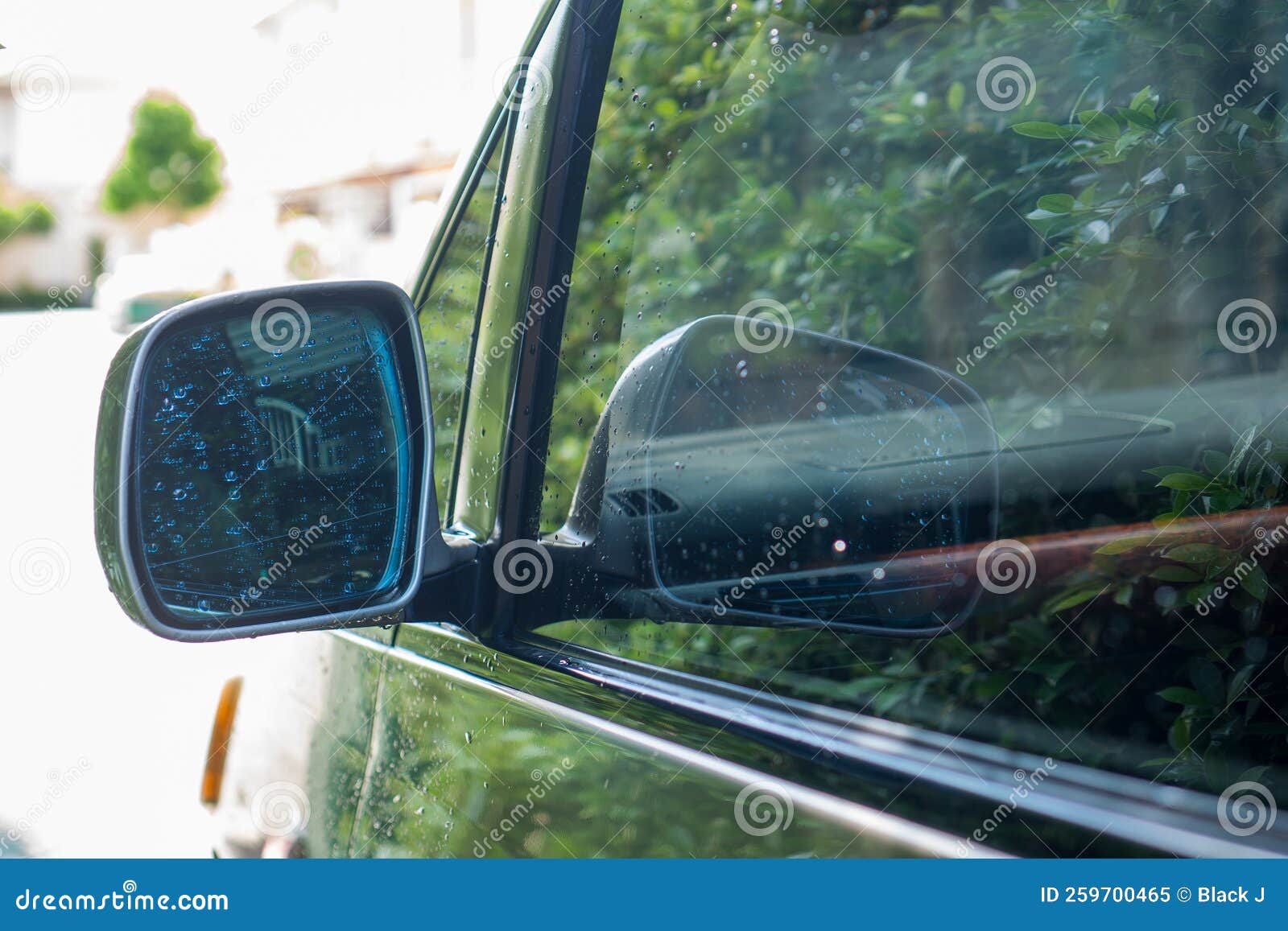 Car Side Mirrors with Water Droplets Stock Image Image of auto, fresh