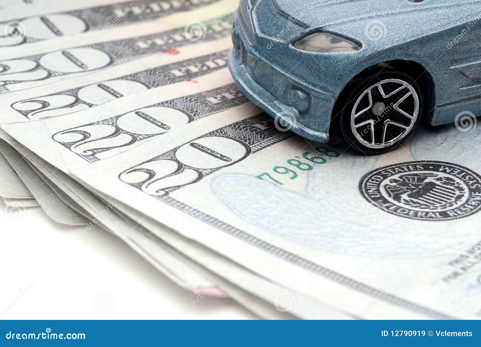 Car Sitting on Currency New Car Loan Stock Image Image of economy