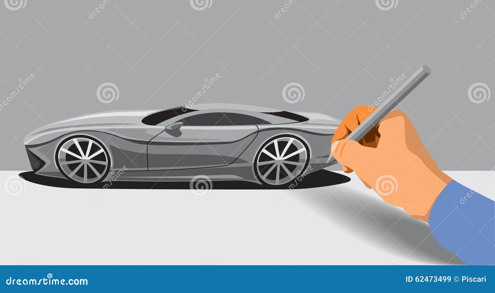 Car sketching stock vector. Illustration of idea, technology 62473499