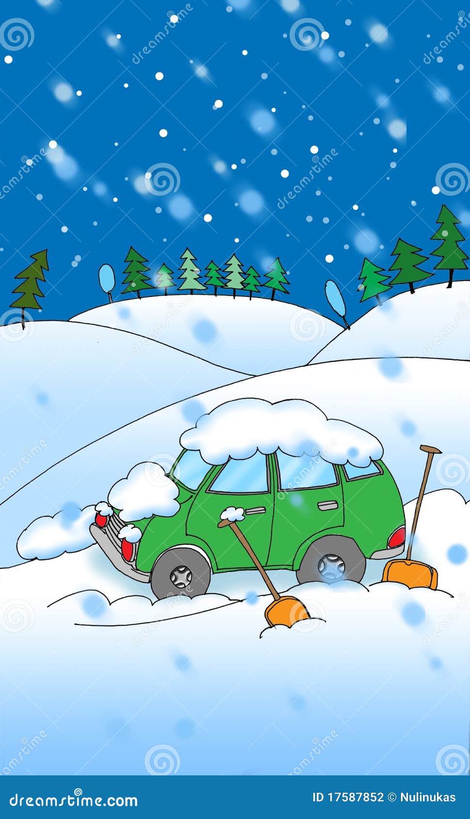 clipart car stuck in snow - photo #47