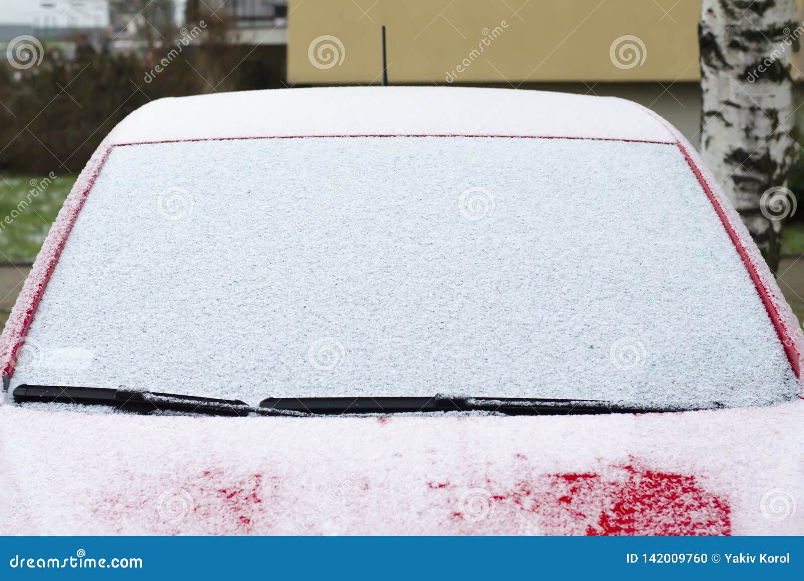 Car in the Snow, Windshield in the Snow Stock Photo Image of front
