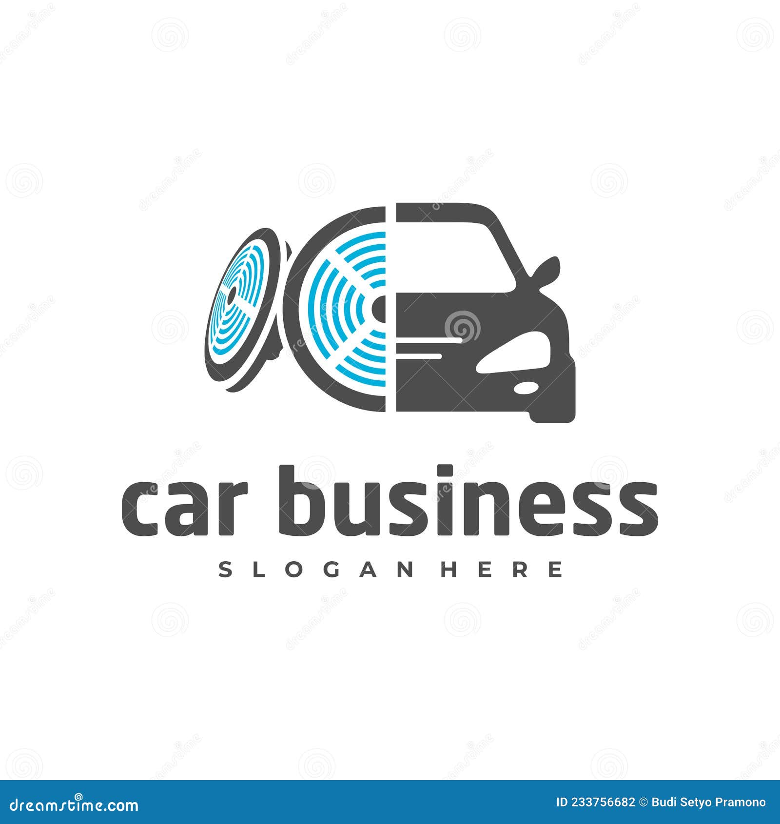 Car Sound Logo Vector Template, Creative Car Logo Design Concepts Stock