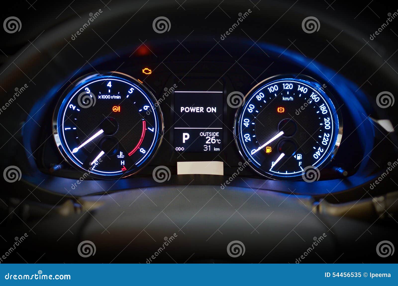 Car SpeedMeter stock image. Image of inside, drive, gear 54456535