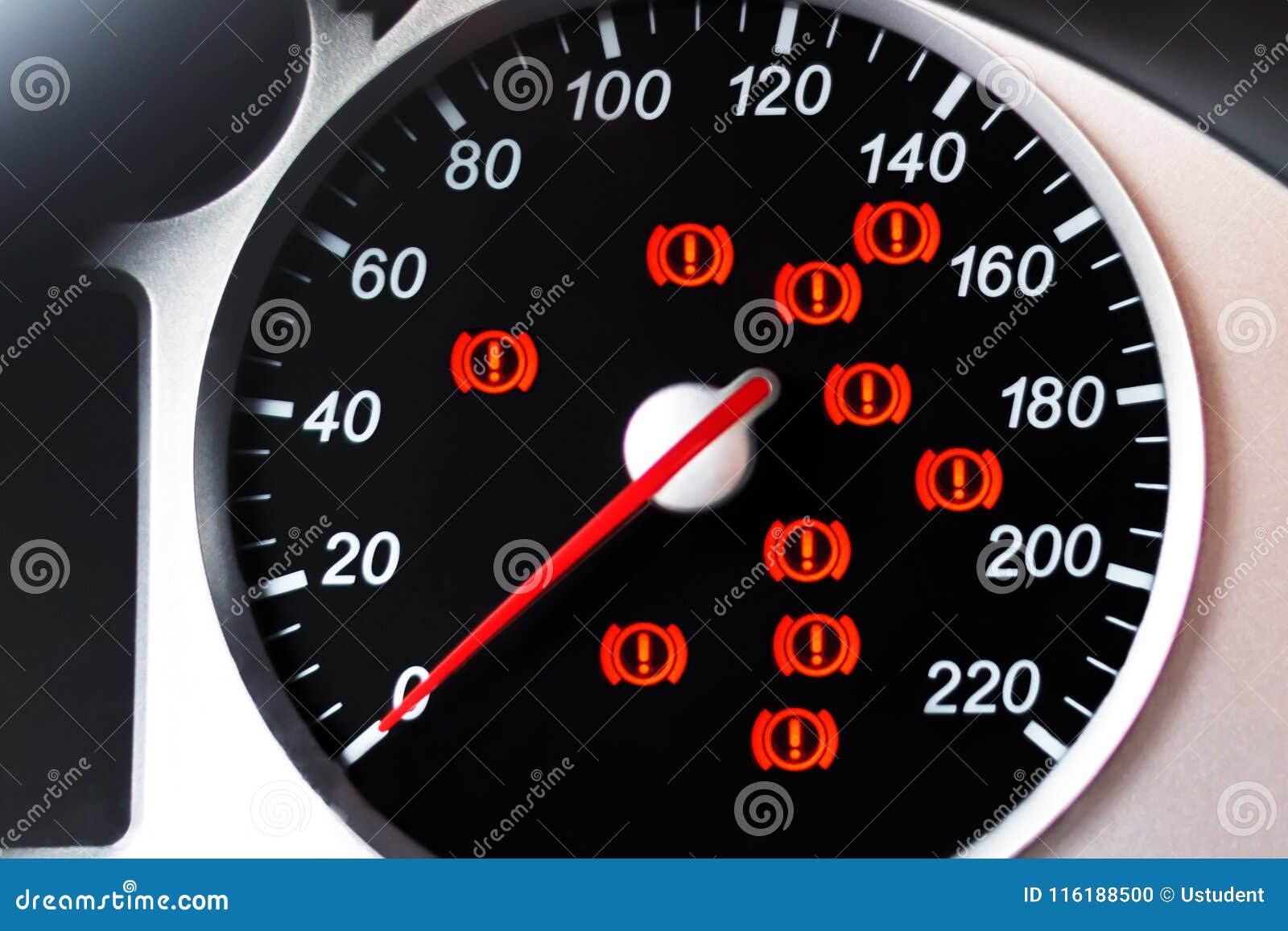 red car warning light