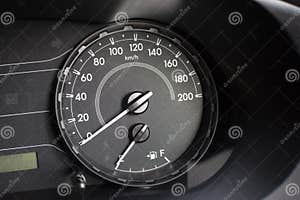 Car Speedometer With Kilometer Per Hour Stock Image Image Of Icon 