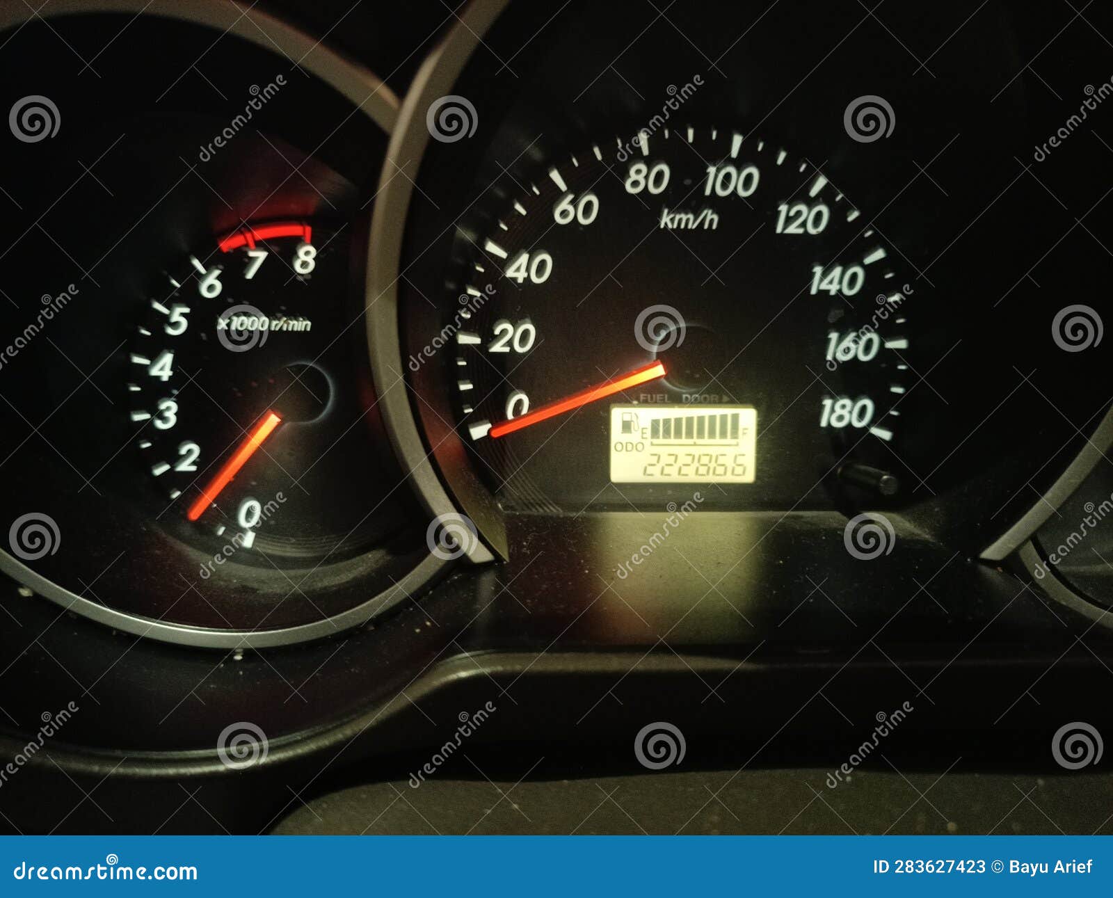 Car Speedometer Light during Night Ride Stock Image Image of vehicle