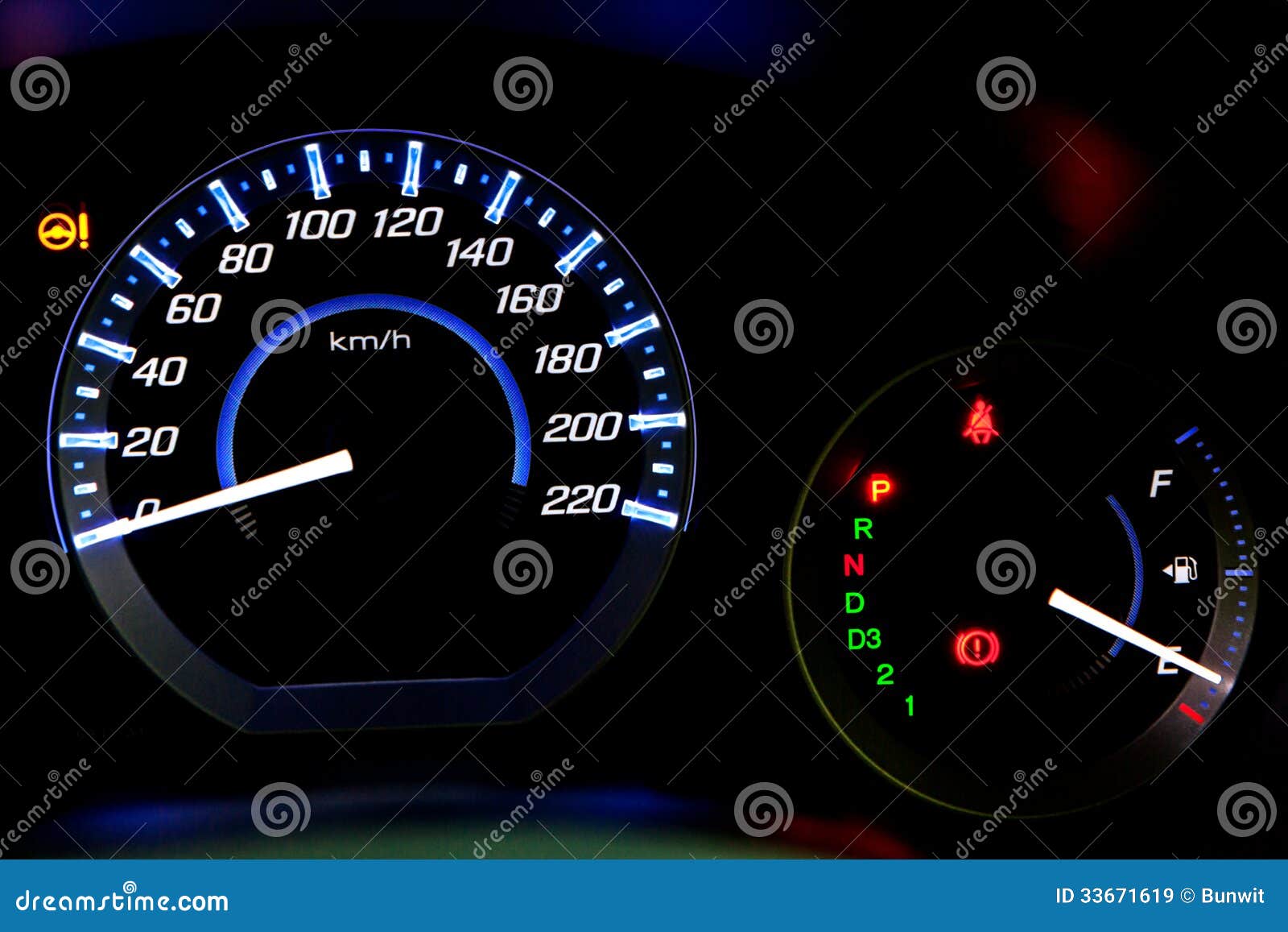 Car speedometer at night stock image. Image of auto, speed 33671619