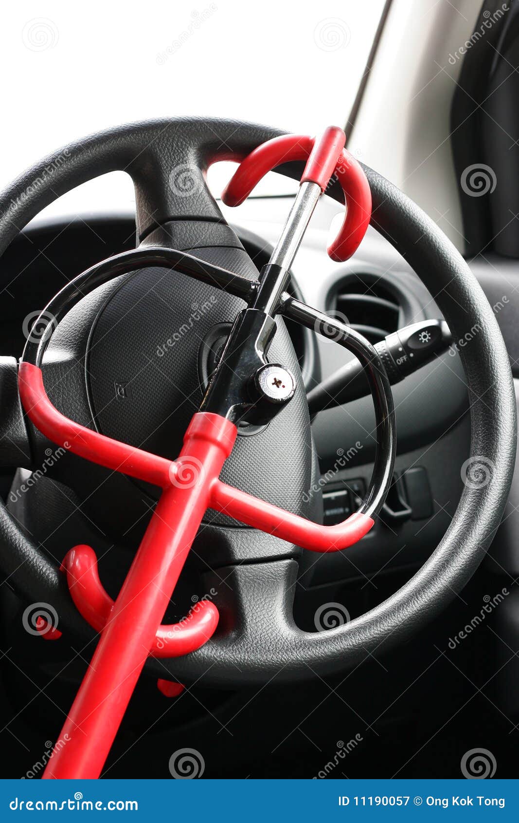 Car Steering Lock stock image. Image of theft, interior 11190057