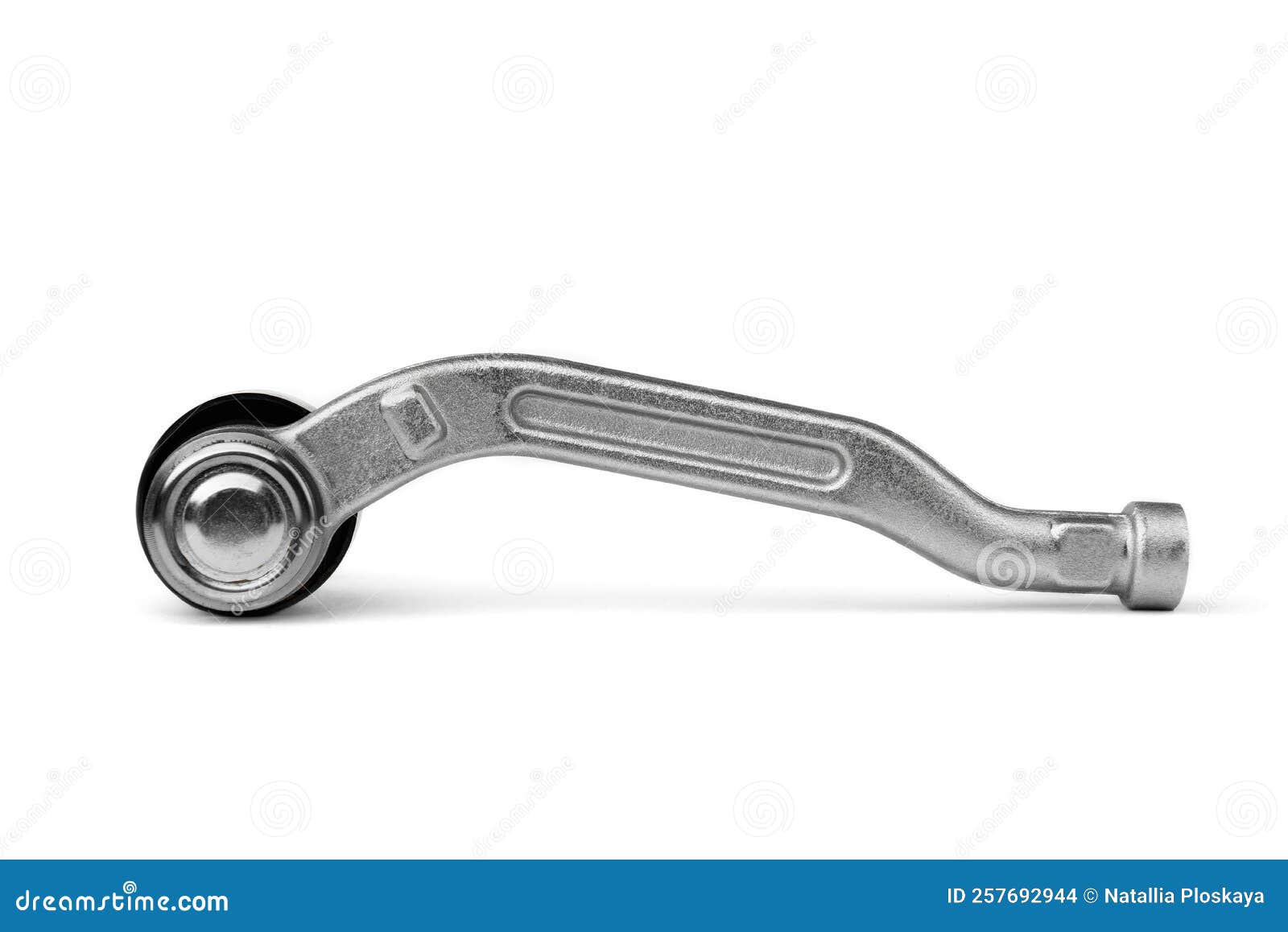 Car Steering Rod Tip Isolated on White Background. Stock Photo Image