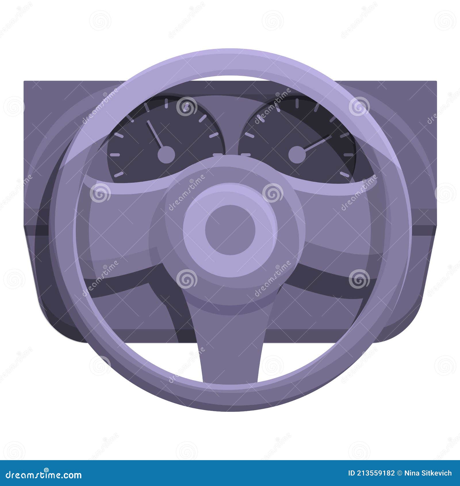 Car Steering Wheel Board Icon, Cartoon Style Stock Vector
