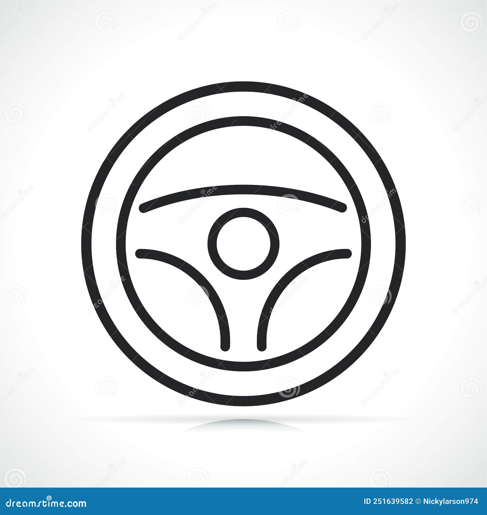 Car Steering Wheel Line Icon Stock Vector Illustration of drawing