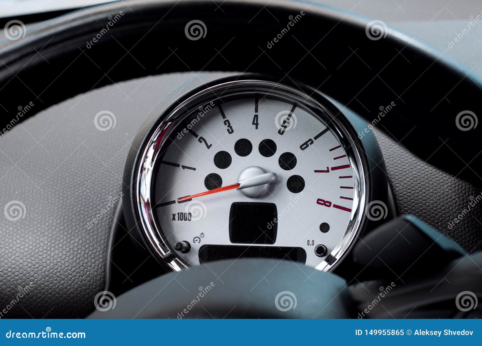 Car Steering Wheel and Tachometer Stock Image Image of dashboard