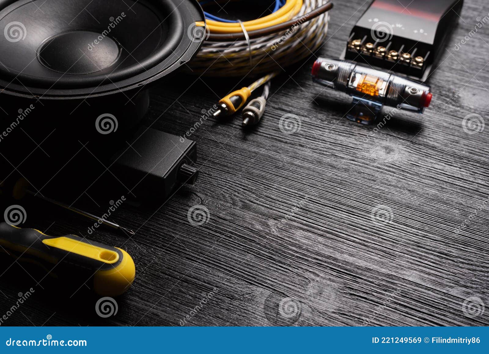 Car Audio System Components Stock Image Image of desk, component