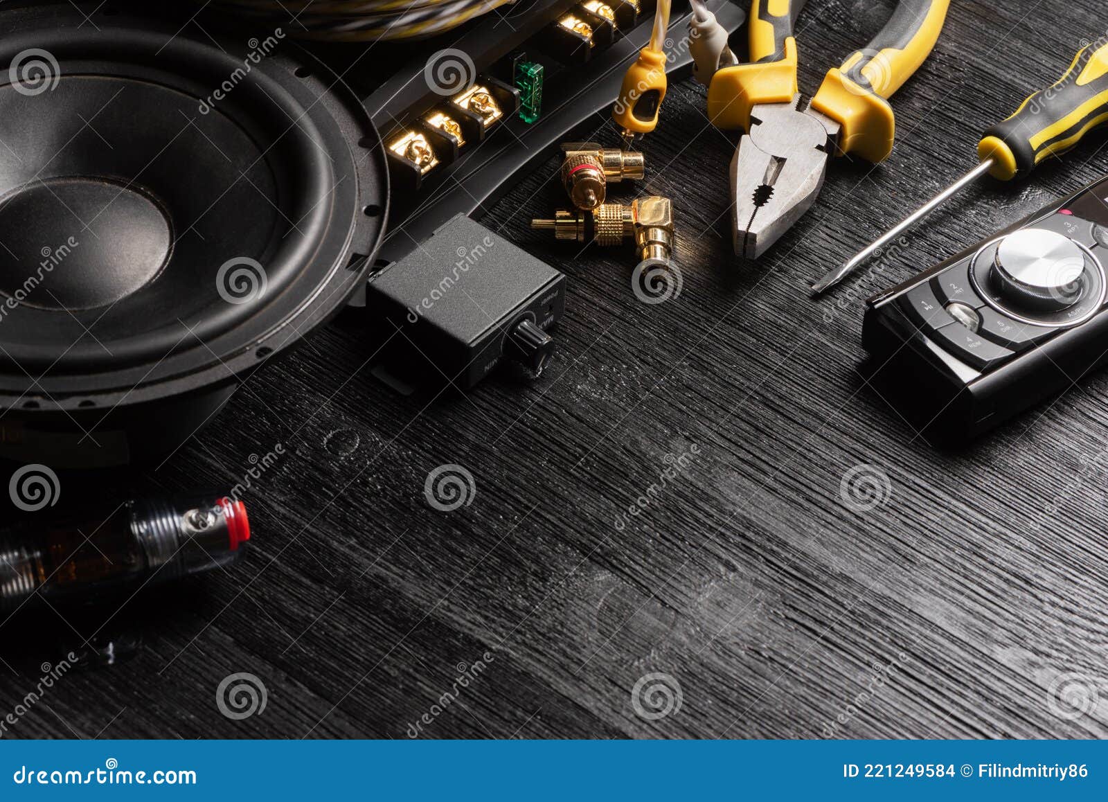 Car Audio System Components Stock Photo Image of tool, music 221249584
