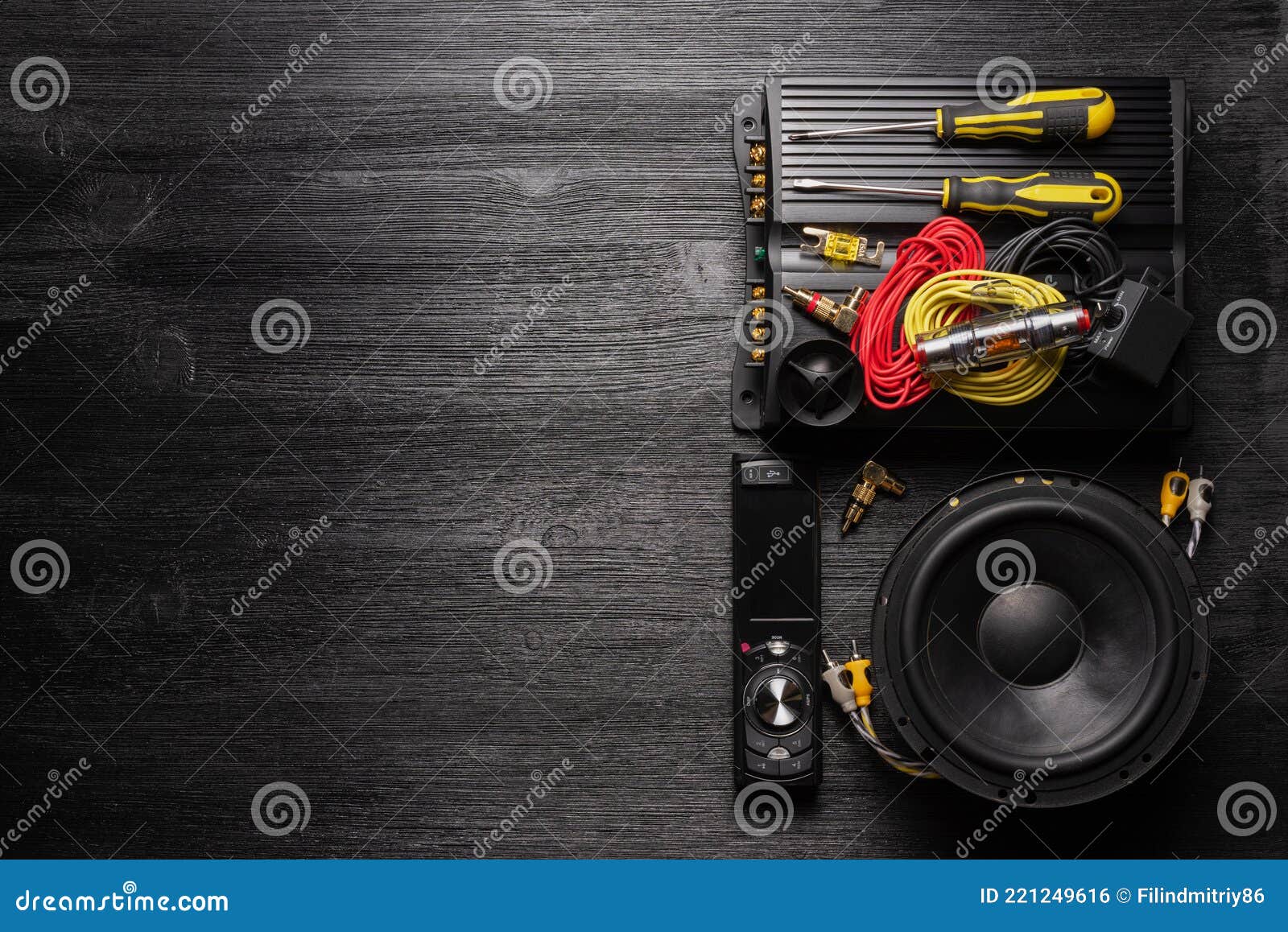 Car Audio System Components Stock Photo Image of shop, store 221249616
