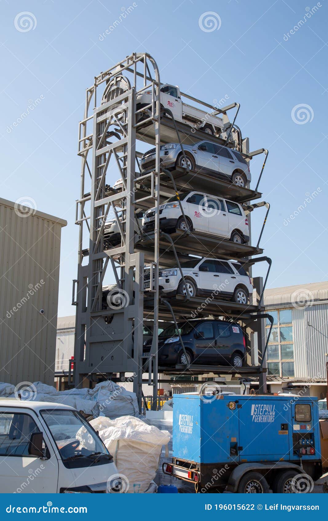 Car Storage in the City of Gibraltar Editorial Photography Image of