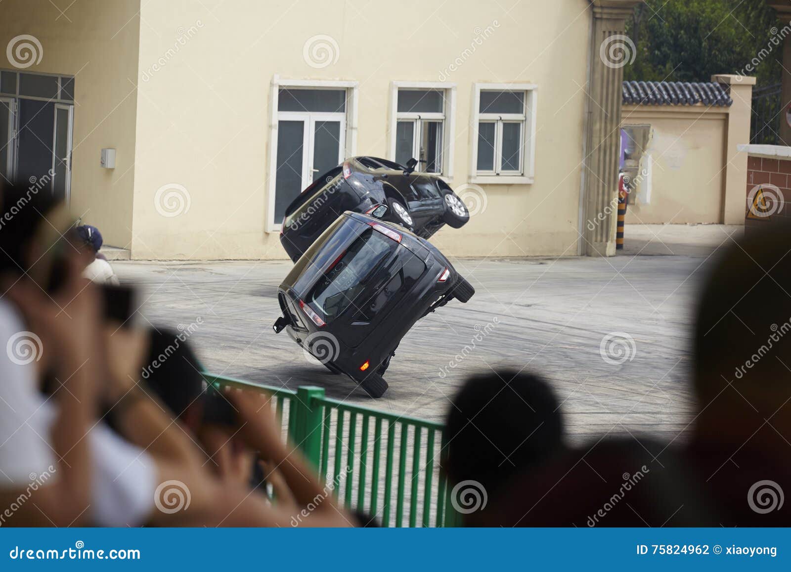 Car stunt performance stock photo. Image of effect, people 75824962