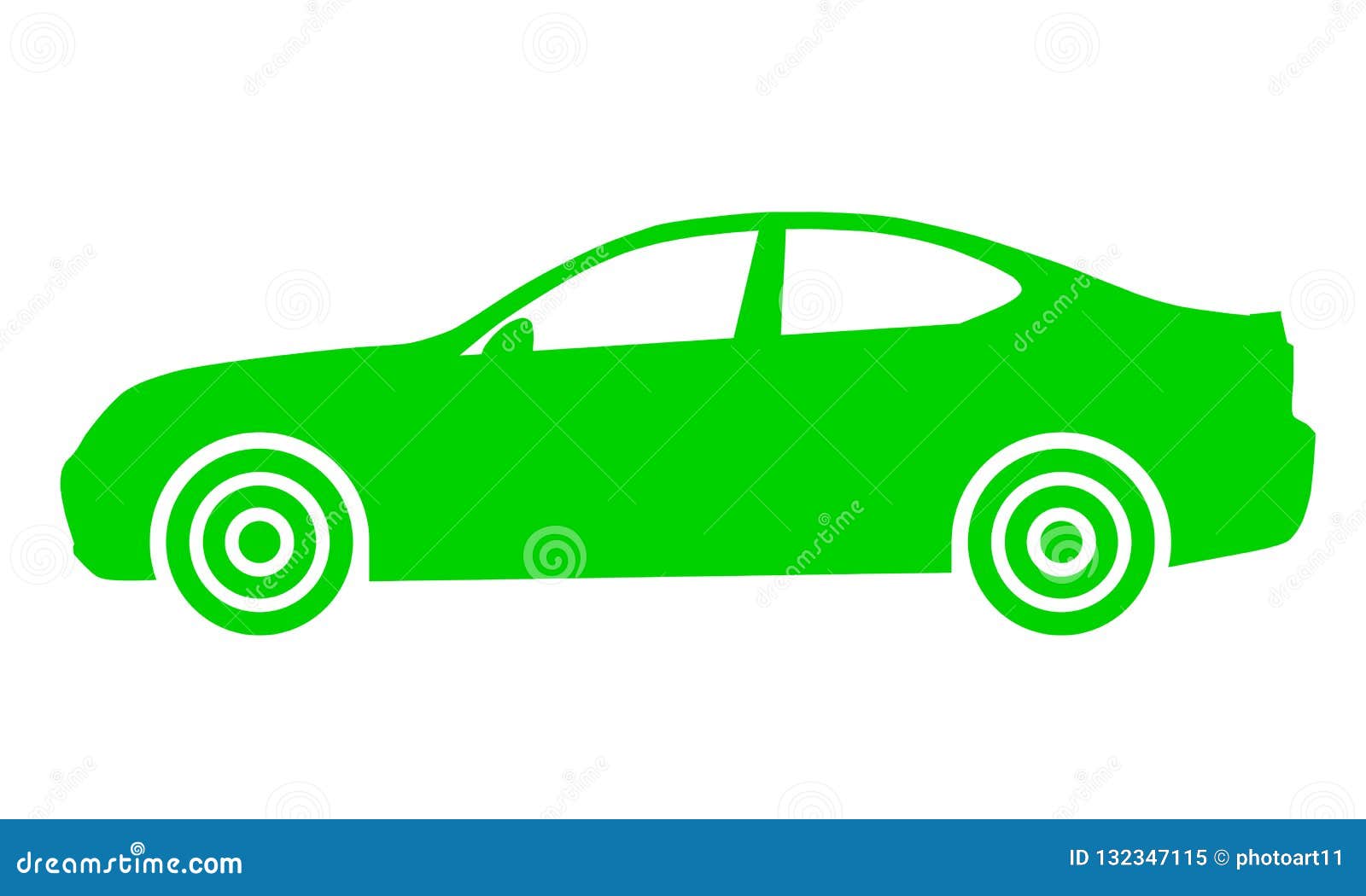 Car Symbol Icon Green, 2d, Isolated Vector Stock Vector Illustration of graphic, cars