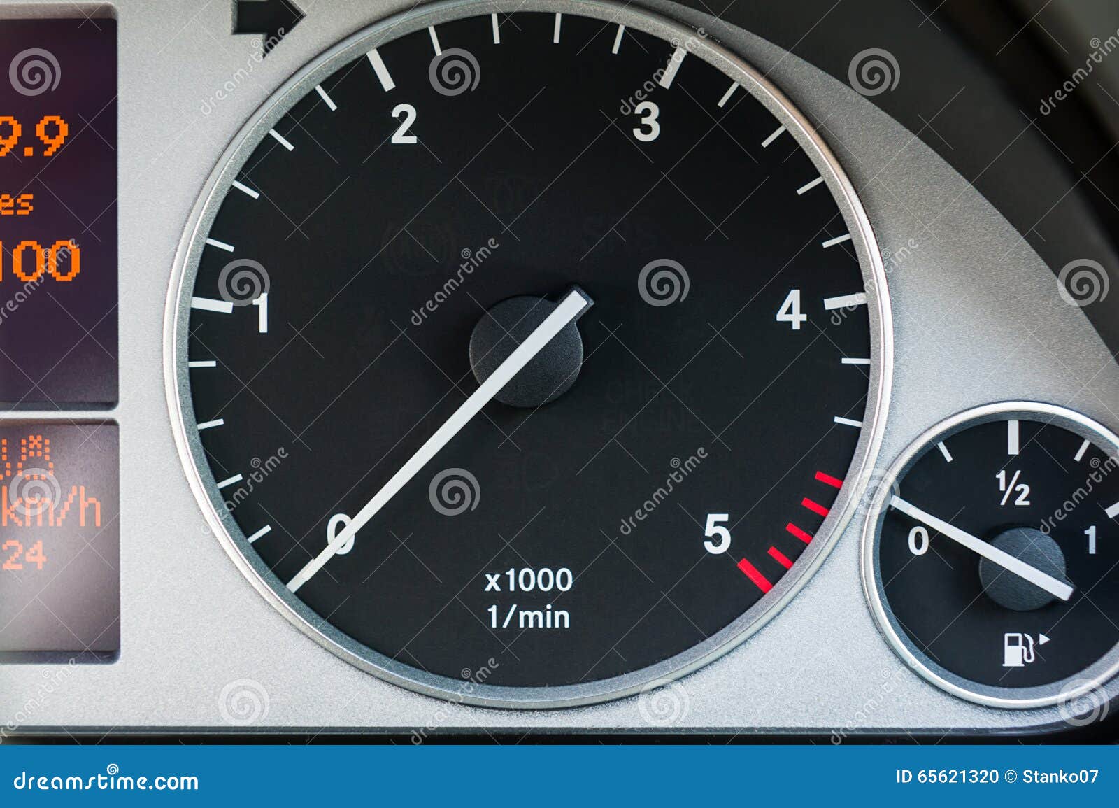 Car tachometer stock photo. Image of kilometer, detail 65621320