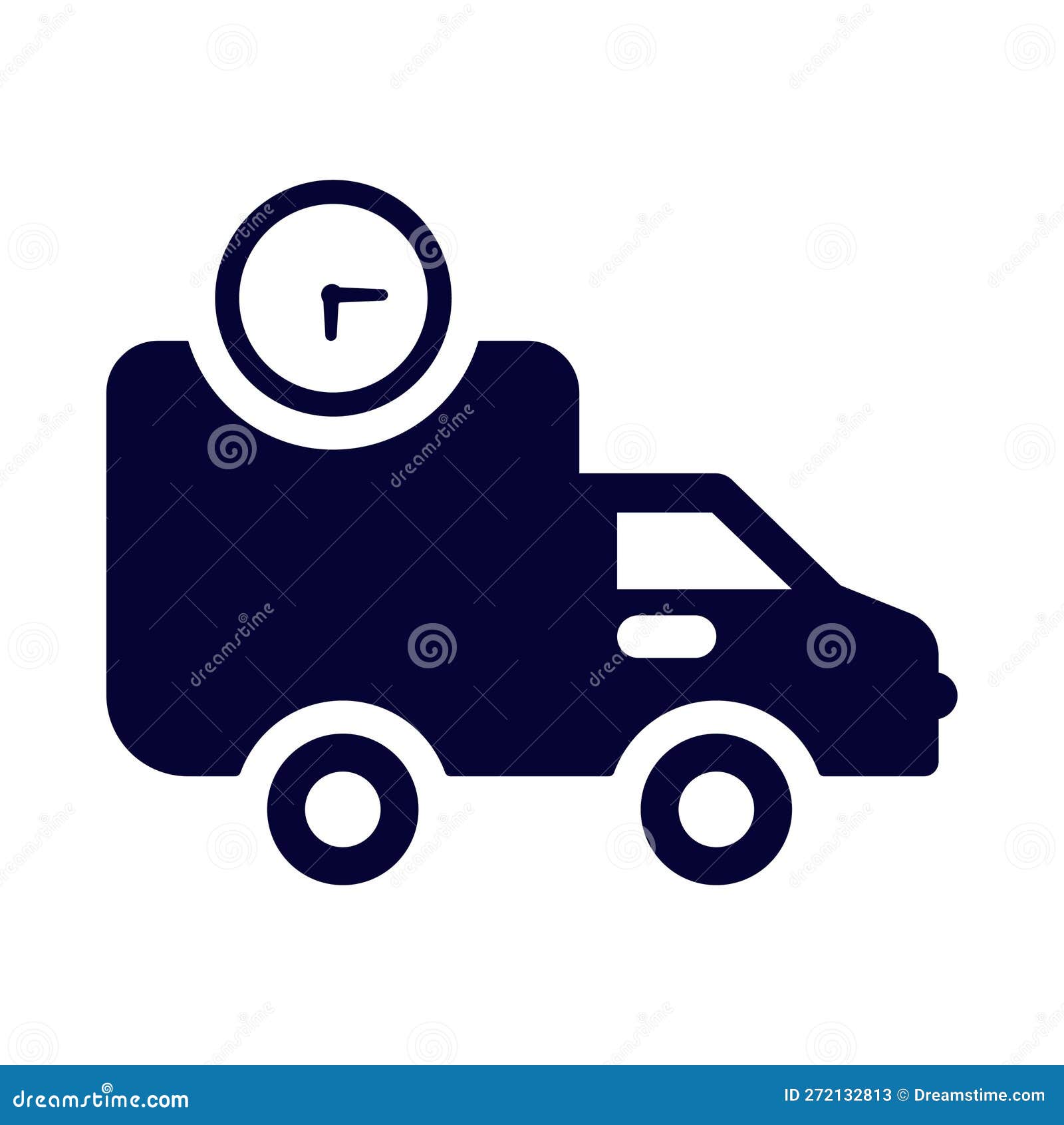 Car, Time, Watch, Clock, Fast, on Time Delivery Icon Stock Vector