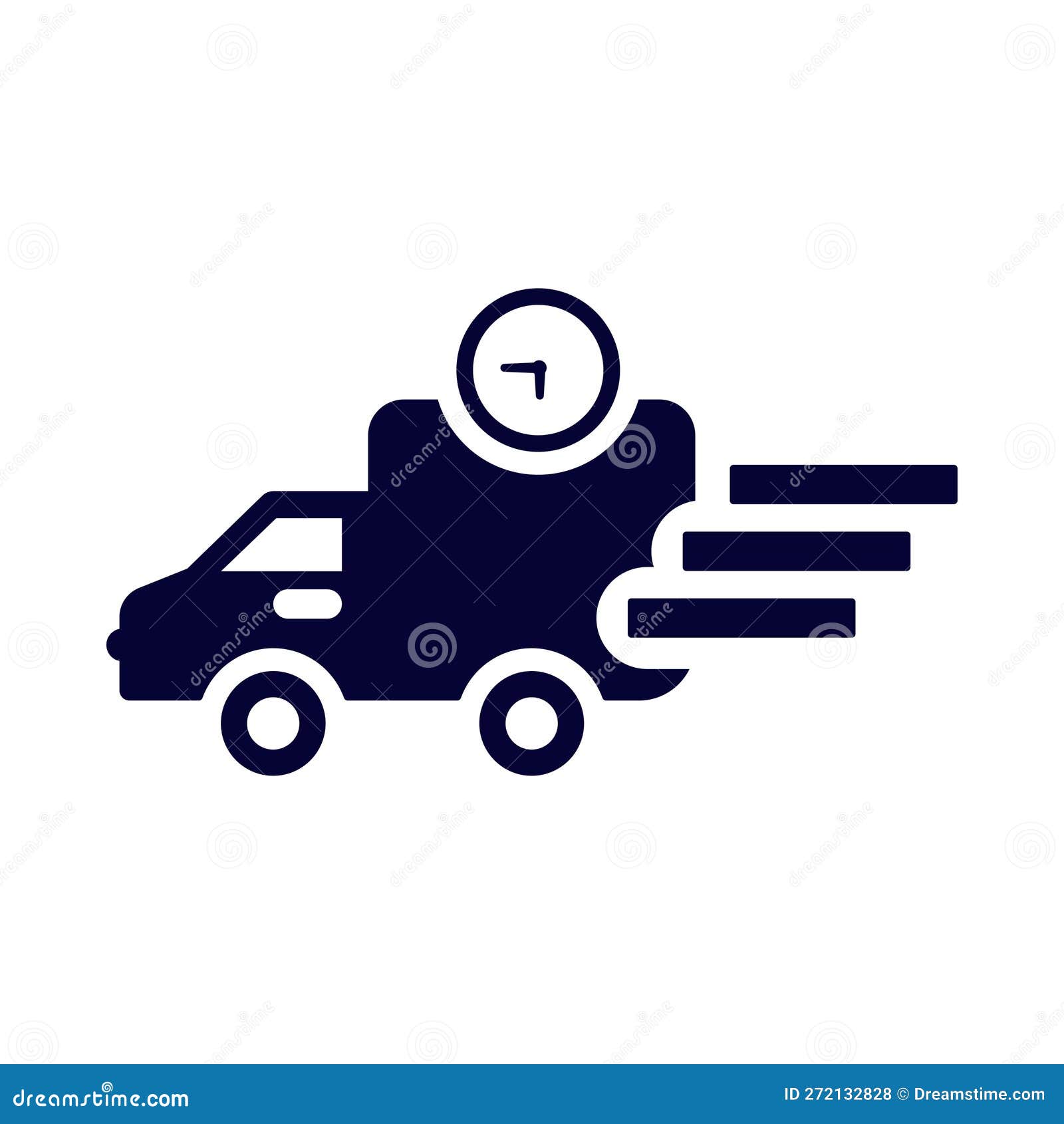Car, Time, Watch, Clock, Fast, on Time Delivery Icon Stock Illustration