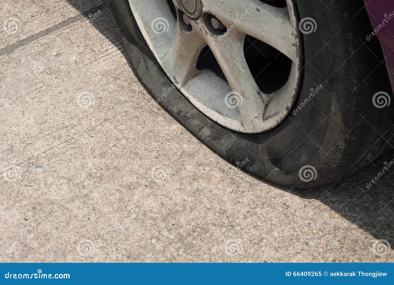 Car tire leak. stock image. Image of motorcycle, puncture 66409265