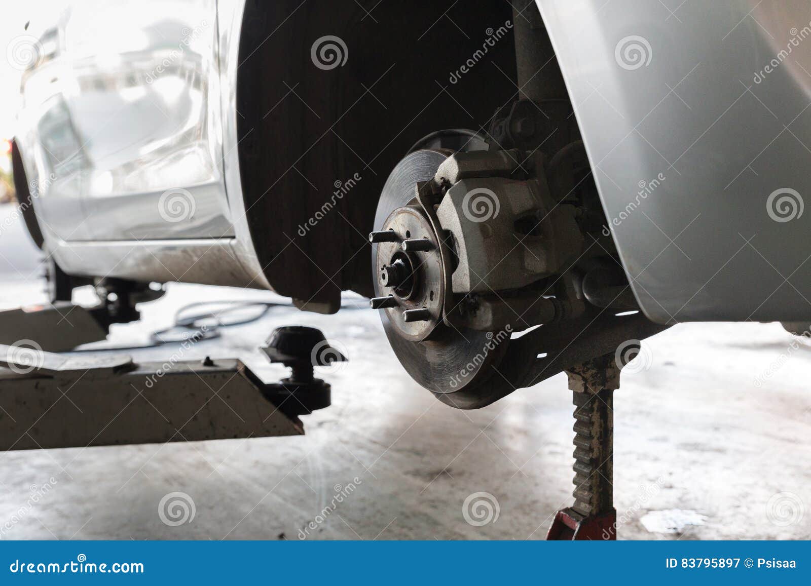 Car in Tire Replacement Service Stock Image Image of vehicle