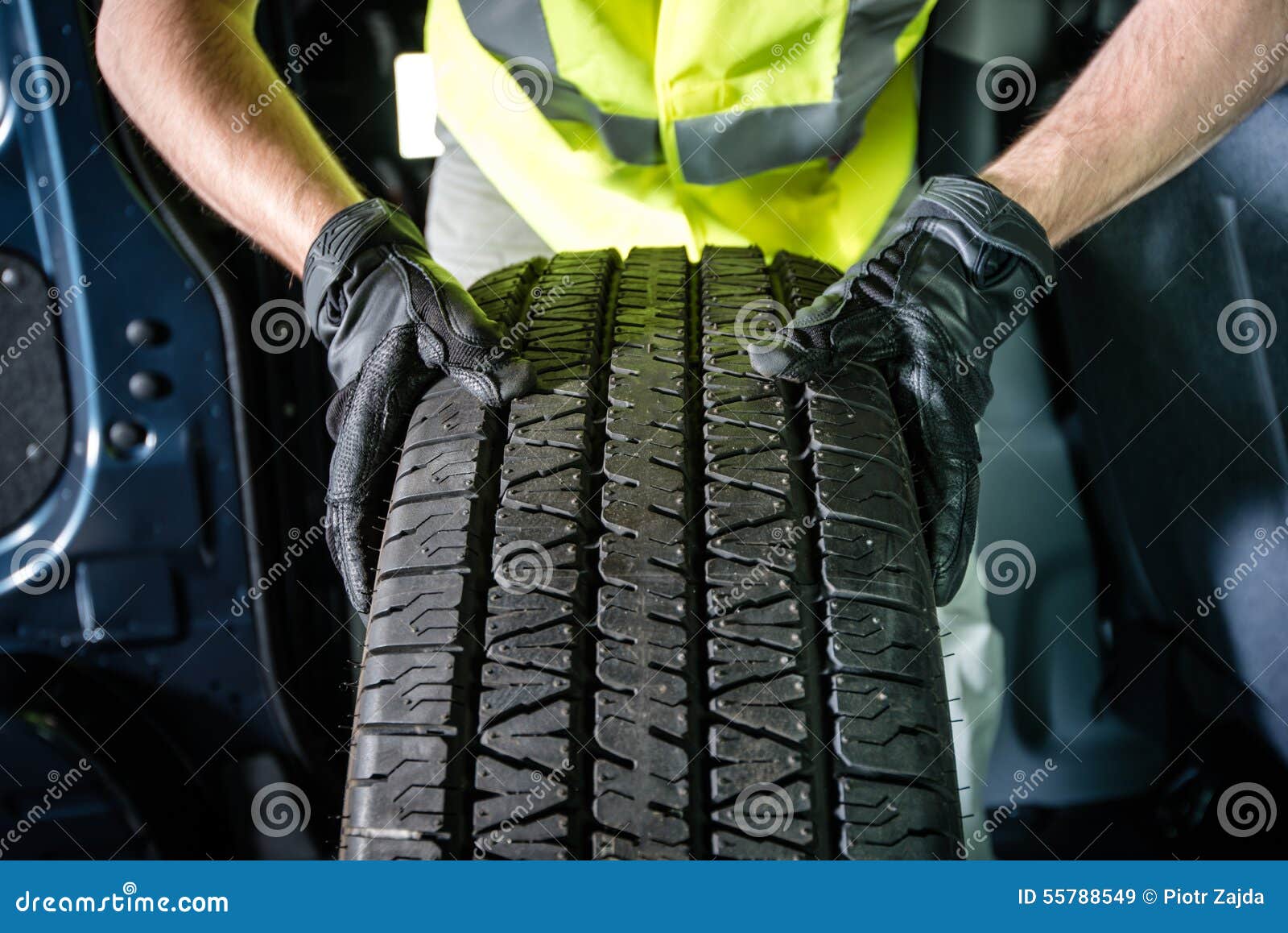 Car Tire Replacement stock image. Image of replace, industry 55788549