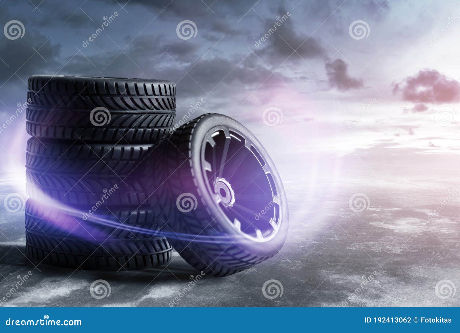 Car tires on the streets stock photo. Image of fast 192413062