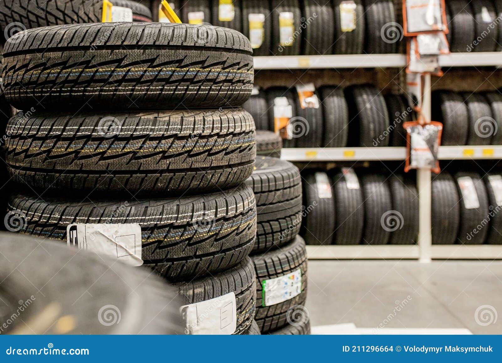 Car Tires and Wheels at Warehouse in Tire Store Stock Photo Image of